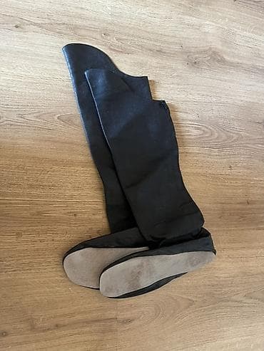 Çəkmələr: Qara dəri çəkmələr Xüsusiyyətlər: - Material: təbii dəri (yumşaq — 2