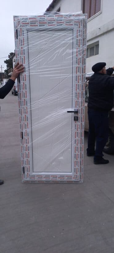 plastik qapılar: Yeni Plastik qapı 80x200 sm Zamok və çərçivə ilə, Zəmanətli, Pulsuz quraşdırma, Pulsuz çatdırılma, Rayonlara çatdırılma — 6