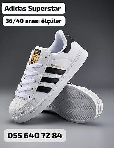 ag ketler: Adidas Superstar idman ayaqqabısı - Rəng: ağ üzərində qara üç zolaq — 1