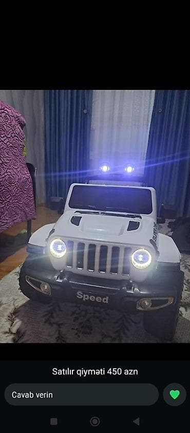 stranger things figur: Uşaq üçün elektrikli “Speed” jeepli akkumulyatorlu maşın - Korpus: ağ — 1