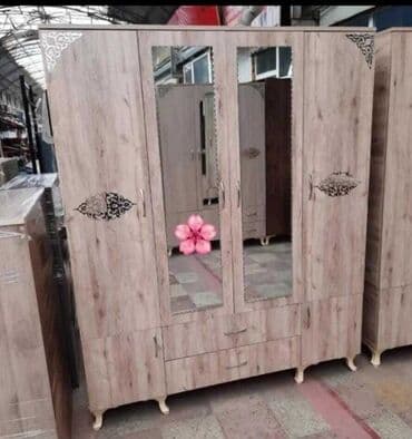 бу кровати: Yeni, Açılan, 4 qapılı Düz dolab, Qarderob, paltar dolabı, Azərbaycan — 5