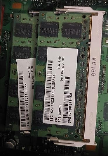 Operativ yaddaş (RAM) Samsung, 2 GB, < 1333 Mhz, DDR2, Noutbuk üçün, İşlənmiş — 2