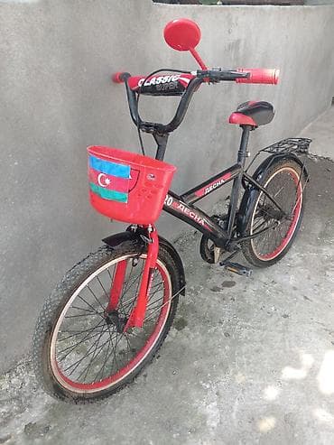 4 teker velosiped: Qırmızı velosiped 20lik uşaq üçün 170 manata alinib təzə qalıb — 4