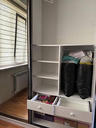 paltar dolab: İşlənmiş, 2 qapılı, Güzgülü, Ağ, Kupe, Düz dolab — 3