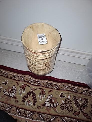 cay qabi: Məhsul: Birdəfəlik servis dəsti Tərkib: - Palma yarpağından — 6