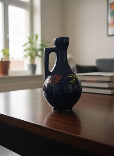 ваза напольная стеклянная высокая без узора: Одна ваза, Керамическая — 1