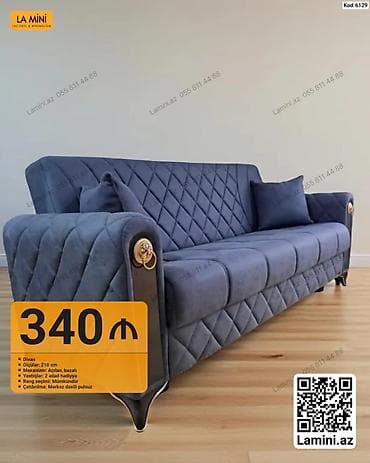 acilan divan: Məhsul: Divan (Kod: 6129) - Ölçü: 210 sm - Mexanizm: Açılan, bazalı — 1