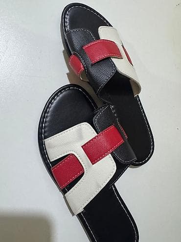 polad sep: Qadın üçün slayd sandal - Rənglər: qara altlıq və üst hissə, ağ və — 2