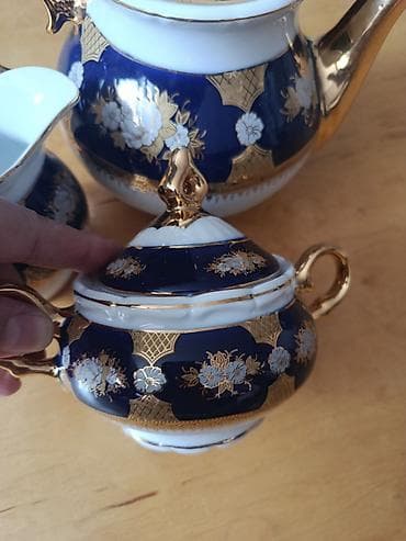 sud separatoru: Çay dəsti, rəng - Göy, Farfor — 2