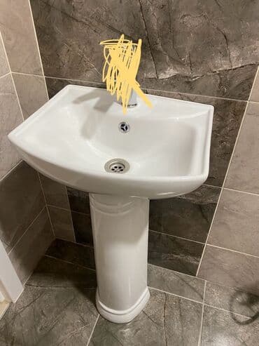 Truba: Ayaqüstü hamam çanağı (piyedestal lavabosu) - Material: yüksək — 2