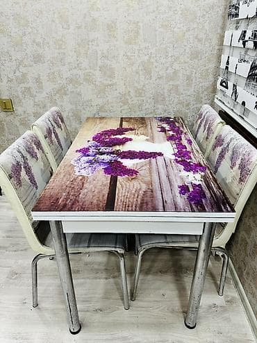 İşlənmiş, Kvadrat masa, 4 stul