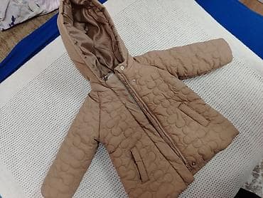 üst geyimi: Uşaq qış gödəkçəsi - Rəng: açıq qəhvəyi/bej - Kapşonlu dizayn - Üst — 2