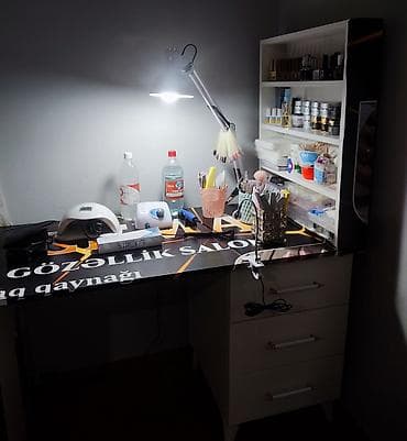 stol stul dəst: Düz masa, Siyirməli, Polkalı — 2