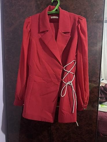 hamile geyim: AZURA qadın blezeri Hem qirmuzi hem bordovu kostyum ikiside 38 - m — 1