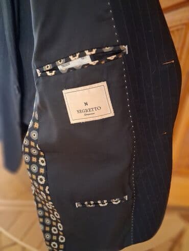 Cinslər: Negretto Elegance kişi kostyumu - Klassik dizaynlı, tünd rəngdə nazik — 3