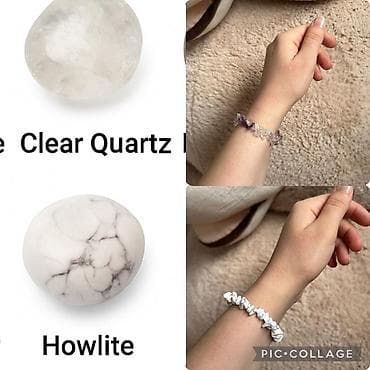 palto qadin ucun: Təbii daşlardan hazırlanmış bilərziklər – çips (qırıntı) forması — 3