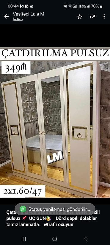 Мебель на заказ: *Çatdırılma+quraşdırılma xidməti şəhər daxili pulsuz* 📌 *ÜÇ GÜN🥳* — 1