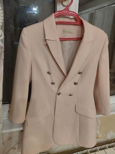 hərf: Qadın blazer jaket - Rəng: açıq pudra/şaftalı tonları - Model: iki — 1