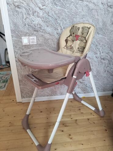 uşaq makyaj seti: Krem və qəhvəyi rənglərdə olan bu uşaq yemək stulu, kiçiklərinizin — 1