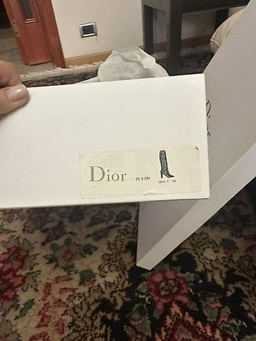 Сапоги: Dior qadın çəkmələri - Model: Dizaynı “cannage” tikişli, orta bala — 2