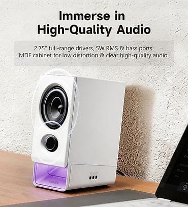 qulaq: Edifier R20BT White - Həm yığcam, həm maksimum funksional akustika — 8