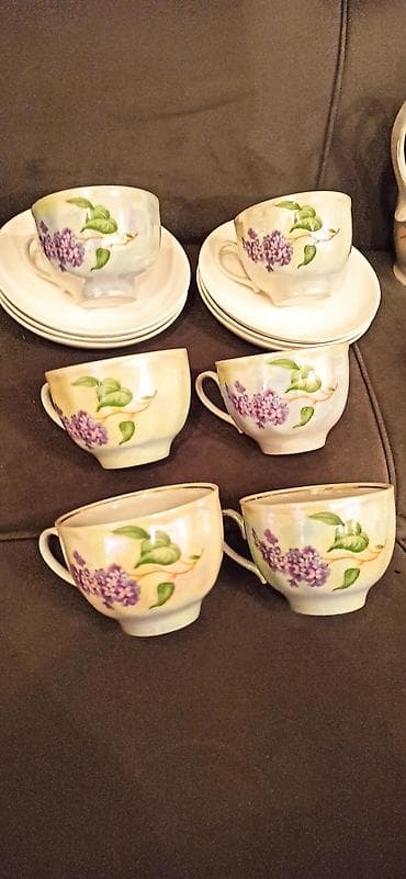 saxlama qabı: Çay dəsti, rəng - Yasəmən, Farfor — 7