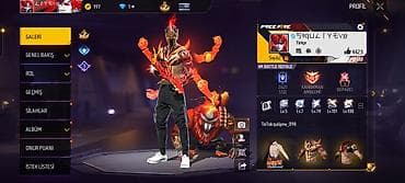 Free Fire hesabı – yüksək səviyyəli, zəngin kolleksiya Profil: - Dil
