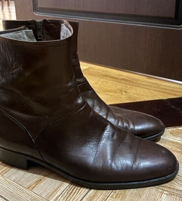 ayaqqabı krasofka: Bruno Magli botları, - Klassik qara-qəhvəyi yarımçəkmə - Brend: Bruno — 3