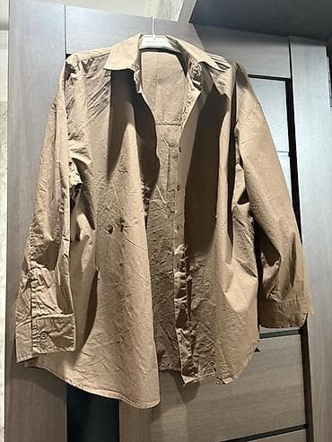 Qadın köynəyi – açıq qəhvəyi rəng - Model: Oversize, /44,46,48