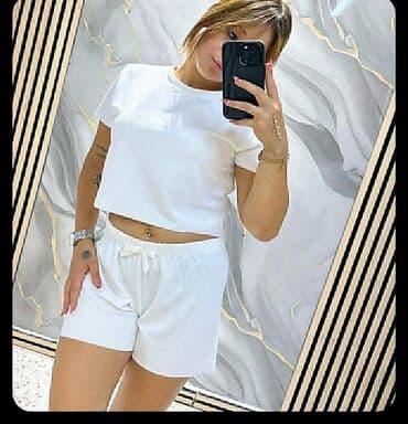 TOPTAN en az alım 100 adet Bu qadın şort dəsti rahatlıq və şıqlığı