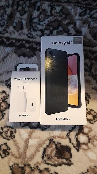 sazz cib modemi: Samsung Galaxy A14, 128 GB, rəng - Qara, Barmaq izi, İki sim kartlı — 4