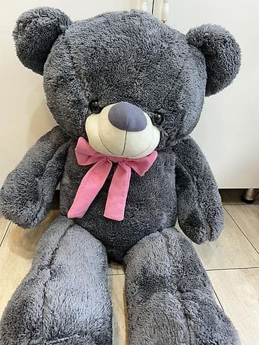 uşaq viqvamı: Böyük ölçülü plyuş ayıcıq - Rəng: tünd boz (kömür rəngi), burun — 2