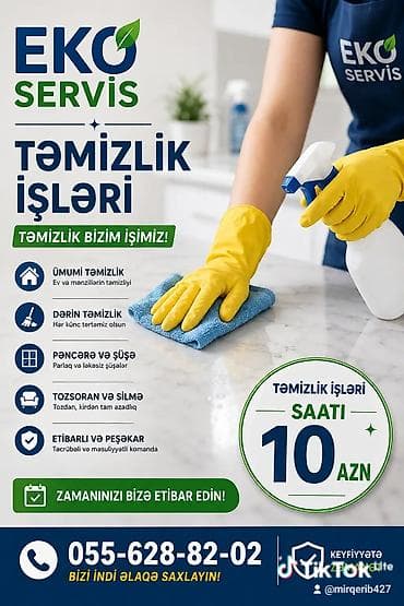 qapi ve pencere: Təmizlik | Mənzillər | Ümumi təmizlik — 10