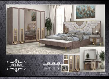 угловая тумба: Двуспальная кровать, 2 тумбы, Турция, Новый — 1