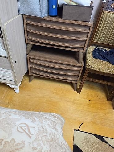 asma guzgu: Yataq otağı mebel dəsti - Üslub: müasir, qoz ağacı teksturalı — 3