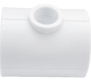 suvarma borulari: PVC T formalı boru birləşdiricisi - Material: ağ PVC — 1