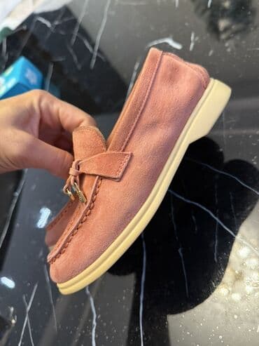 детские демисезонные замшевые ботинки: Uşaq mokasinləri – zərif süet materialdan, çəhrayı/şam rənginə yaxın — 2