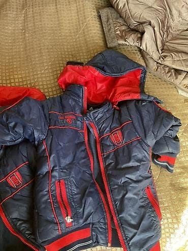 ust geyimler: Uşaq üçün qışlıq şişmə gödəkçə 4-5yaş əkizlər üçün - Rəng: tünd göy — 2