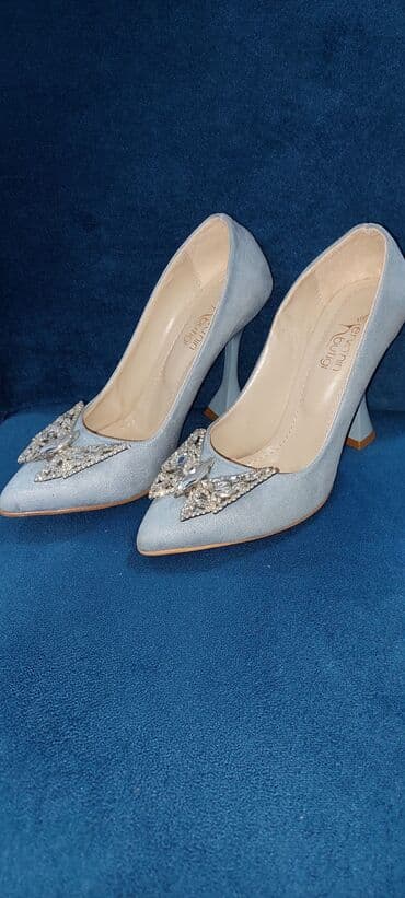 b class makasin: Tuflilər, Ölçü: 37, rəng - Mavi, Yeni — 1