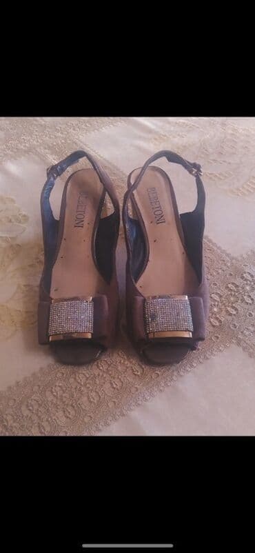 домашние женские тапочки балетки: Размер: 38, цвет - Бежевый, Б/у — 4