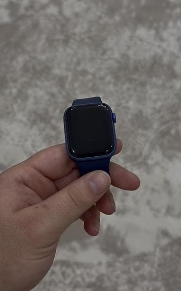 Çantalar: Apple Watch 7 Olcu:45mm Pil:100% Reng:Blue 100% di Pil Cox Az istifade — 1