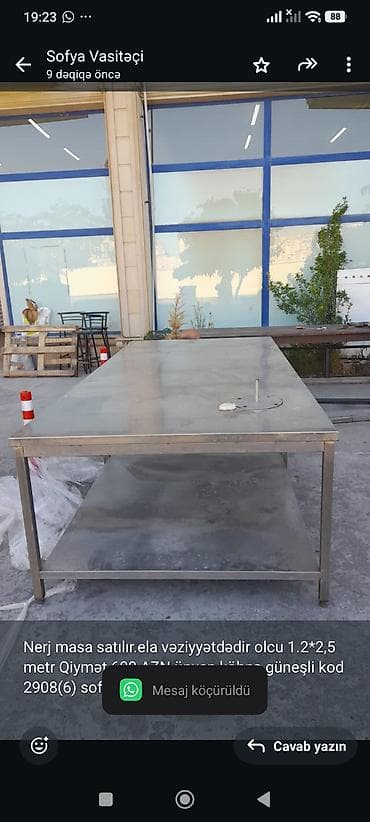 Nerj masa satılır.ela vəziyyətdədir olcu 1.2*2,5 metr Qiymət 600 AZN