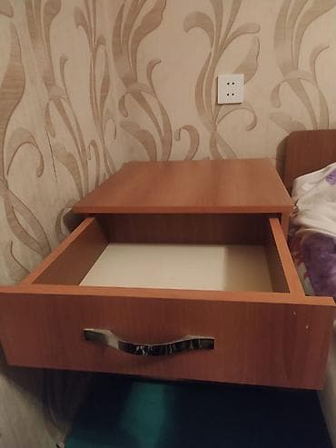 tumboçka: Yataq otağı üçün tək tumba - Material: ağac teksturalı laminat/DMF - — 3