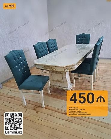 Açılmayan, Dördbucaq masa, 6 stul — 1