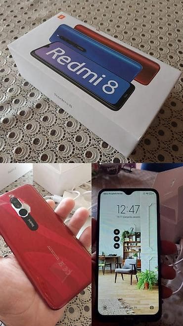 Xiaomi Redmi 8 (qutu və aksesuarlarla) - Rəng: Qırmızı - Ekran: 6.22"