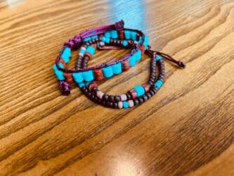 tək qaş: Bohem üslubunda boncuklu qolbaq dəsti - 2 ədəd qolbaqdan ibarət dəst — 1