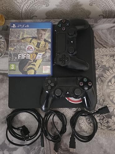 PS4 (Sony Playstation 4): PlayStation 4 Slim oyun konsolu Tərkib: -2ay istifadə olunub ideal — 1