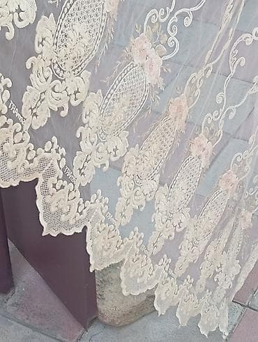 07 sekilleri yukle: Şəbəkəli krujeva tül pərdə - Material: incə, şəffaf tül üzərində sıx — 2