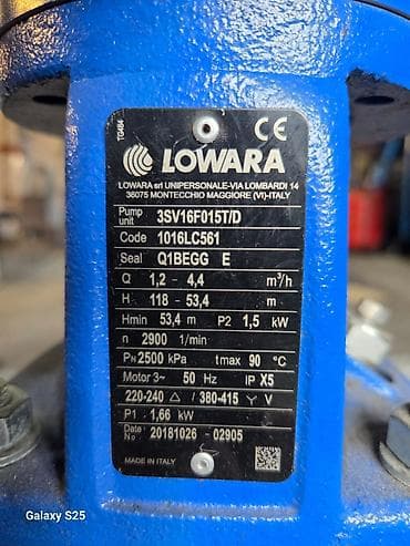 su ceni 2 ton: 🔵 Lowara 3SV16F015T/D – İtaliya istehsalı nasos | İdeal vəziyyət — 2