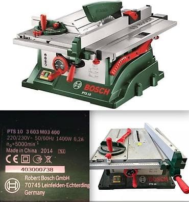 bosch drellər: Bosch PTS 10 (model nömrəsi: 3 603 M03 400) stolüstü dairəvi mişar — 1